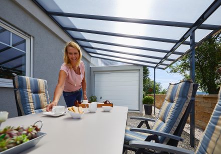 Terrassendachbausatz 5,46 x 3,06 m anthrazit